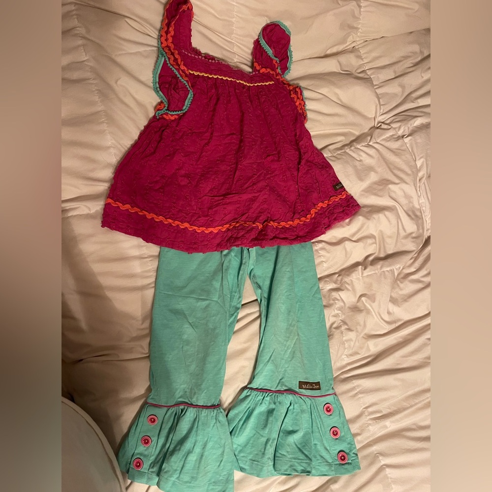 Matilda Jane pink and green set